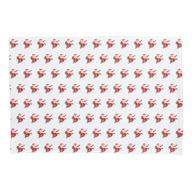 Santa with Gift Christmas Pillow Case (Front)