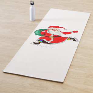 Santa with Gift Christmas Yoga Mat