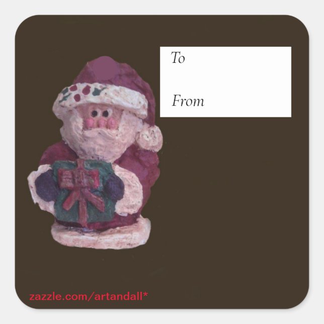 SANTA WITH GIFT STICKER (Front)