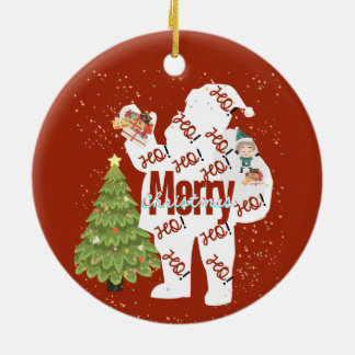 Santa with Gifts Christmas Ornaments