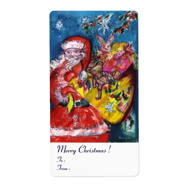 SANTA WITH GIFTS LABEL (Front)