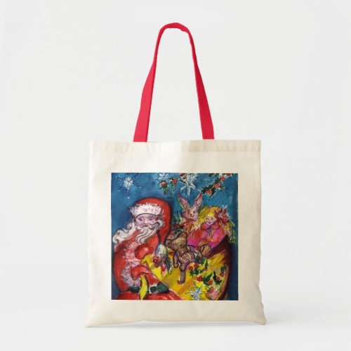 Santa with Gifts Tote Bag