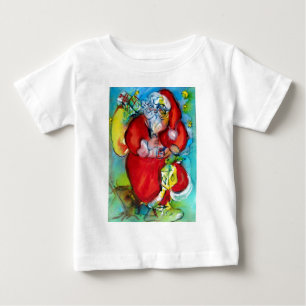 SANTA  WITH LANTERN IN THE CHRISTMAS NIGHT BABY T-Shirt
