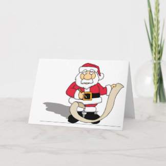 Santa with List Holiday Card