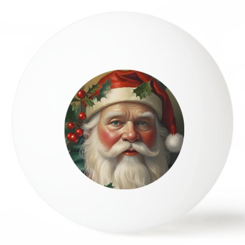 Santa With Mistletoe Ping Pong Ball