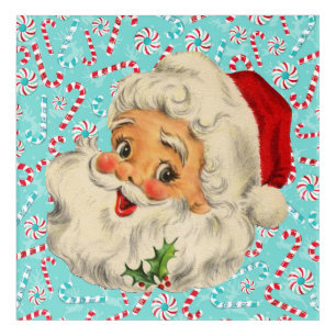 Santa with Peppermints Acrylic Print