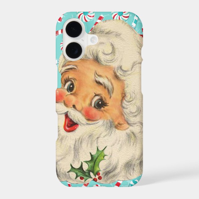 Santa with Peppermints Iphone Case (Back)