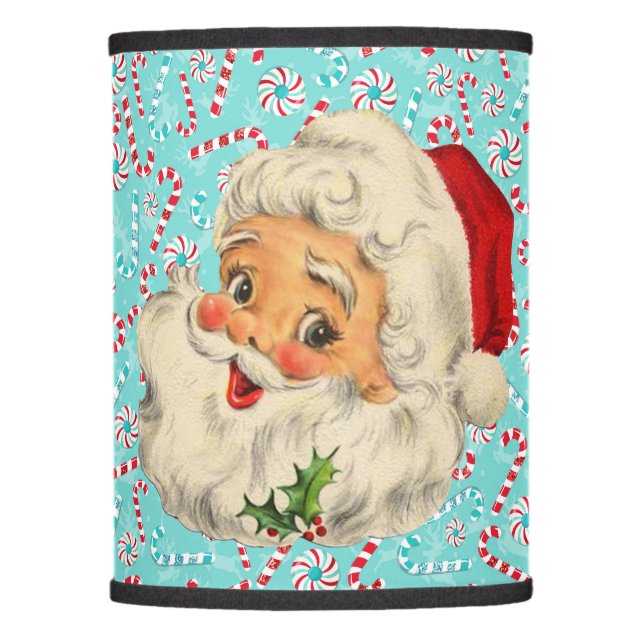 Santa with Peppermints Lamp Shade (Front)