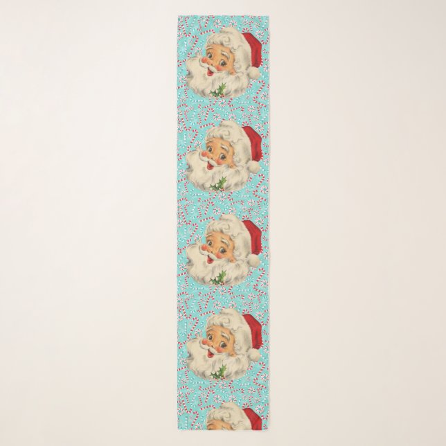 Santa with Peppermints Scarf (Front)