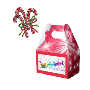 Santa With Reindeer Christmas Favor Box