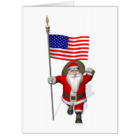 Santa With Star Spangled Banner