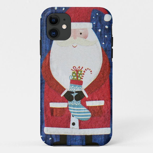 Santa with Stocking Case-Mate iPhone Case (Back)
