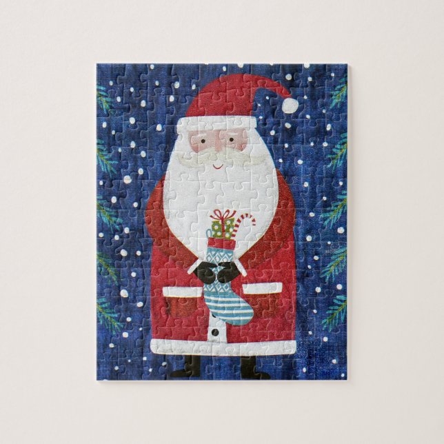 Santa with Stocking Jigsaw Puzzle (Vertical)