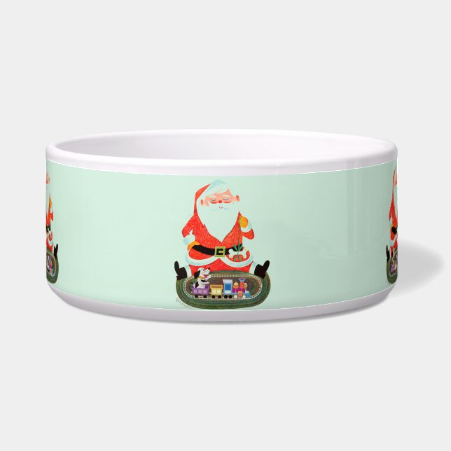 Santa with Train Bowl (Front)