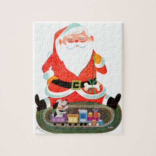 Santa with Train Jigsaw Puzzle