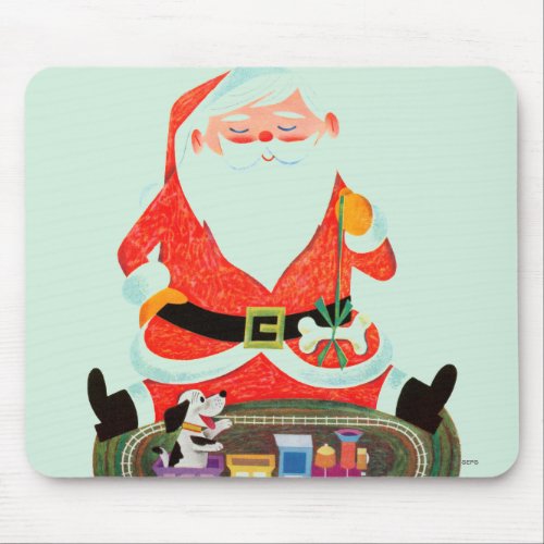 Santa with Train Mouse Pad