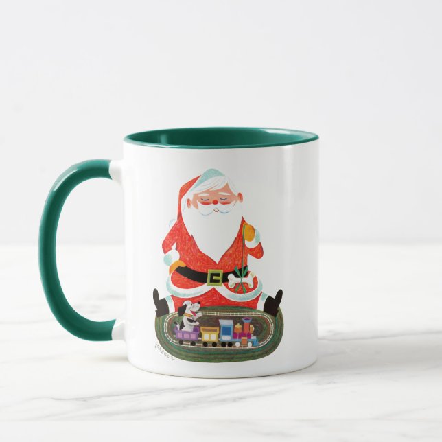 Santa with Train Mug (Left)
