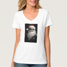 "Santa" Women's White Christmas T-shirt