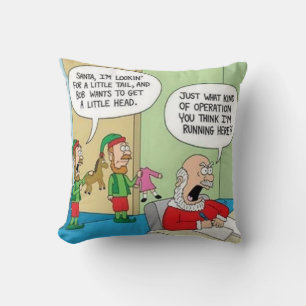 Santa Workshop Operation Throw Pillow
