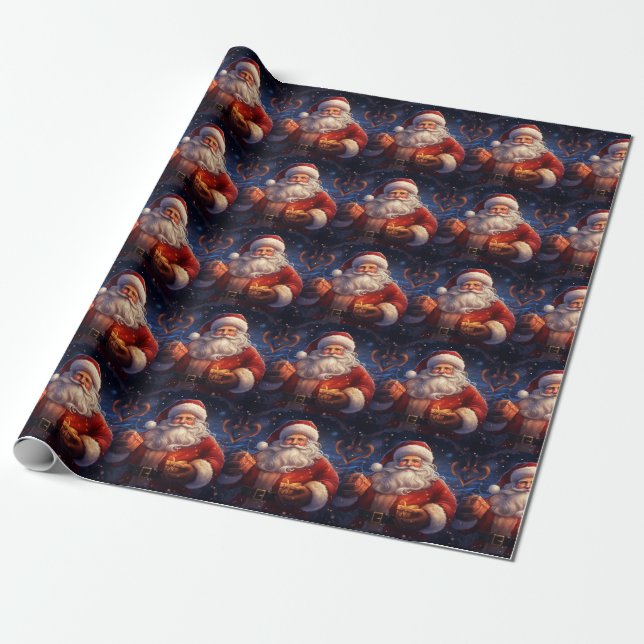 Santa Wrapping Paper (Unrolled)