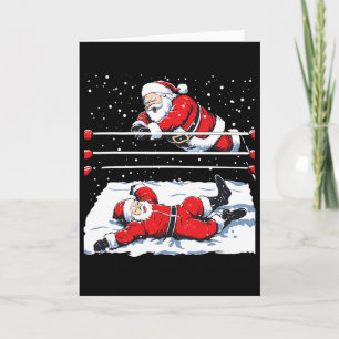 Santa Wrestling Lover Wrestler Christmas Xmas Paja Card