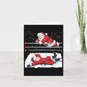 Santa Wrestling Lover Wrestler Christmas Xmas Paja Card