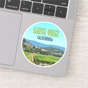 Santa Ynez California Vineyard Vintage Sticker