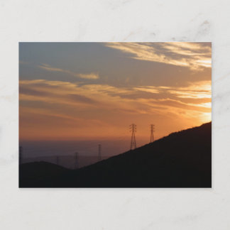 Santa Ynez Mountain Sunset Postcard