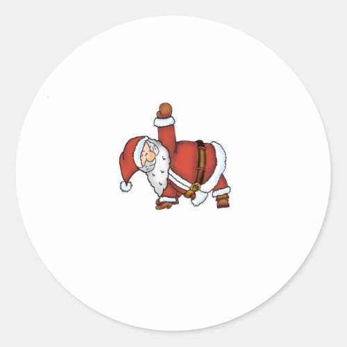 Santa Yoga _ Christmas Design with a Yoga Santa Classic Round Sticker