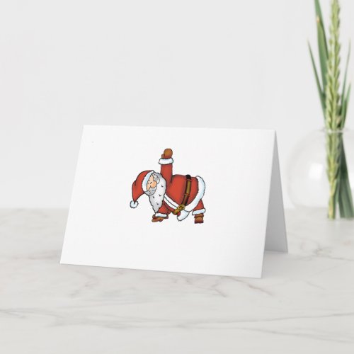 Santa Yoga _ Christmas Design with a Yoga Santa Holiday Card