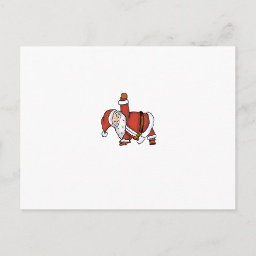 Santa Yoga _ Christmas Design with a Yoga Santa Holiday Postcard