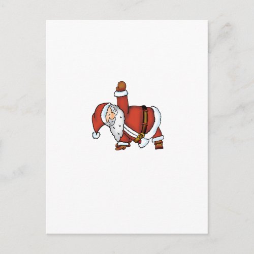 Santa Yoga _ Christmas Design with a Yoga Santa Holiday Postcard