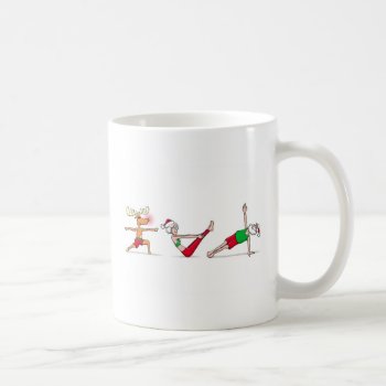 Santa Yoga Mug by FITgreetings at Zazzle