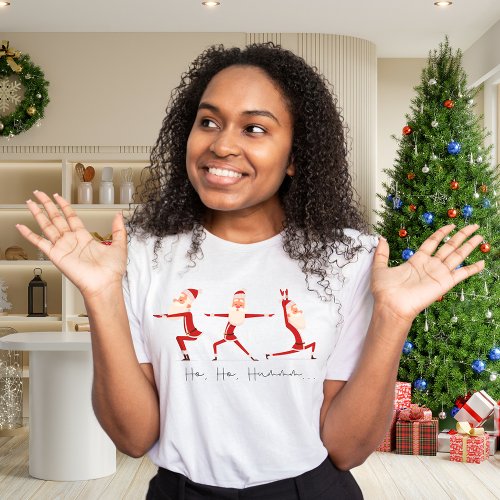 Santa Yoga Tee  Christmas T_Shirt