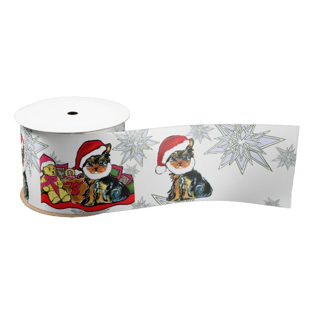 SANTA YORKIE POO SATIN RIBBON (Spool)
