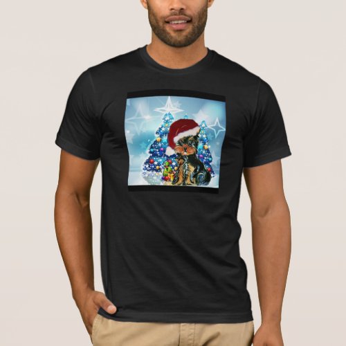 Santa Yorkie Poo T_Shirt