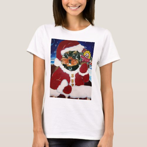 Santa Yorkie Poo T_Shirt