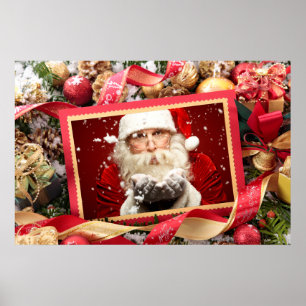 Santa / YOUR PHOTO custom Christmas poster