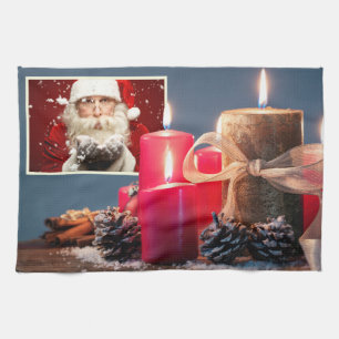 Santa / YOUR PHOTO custom kitchen towel