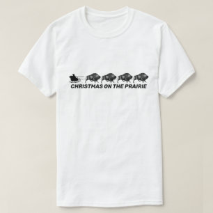Santa'a Sleigh with Bison T-Shirt