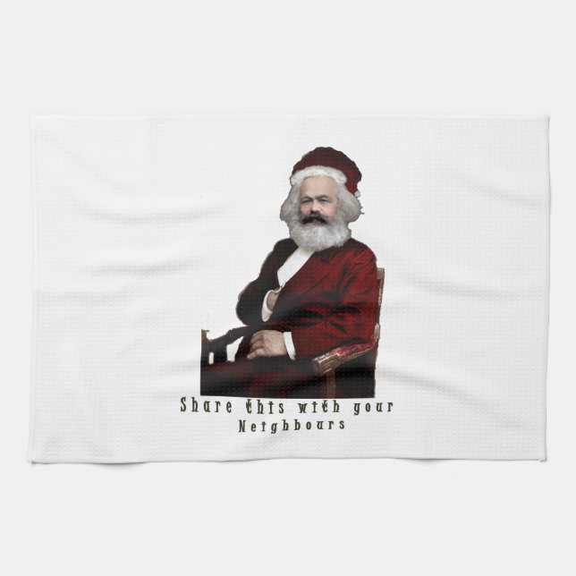 SantaKarl MarXmas Kitchen Towel (Horizontal)