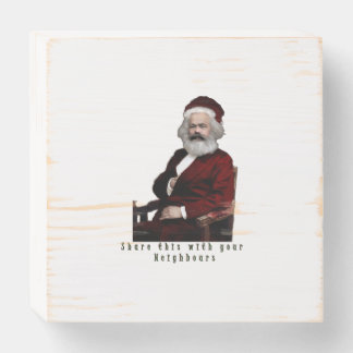 SantaKarl MarXmas Wooden Box Sign