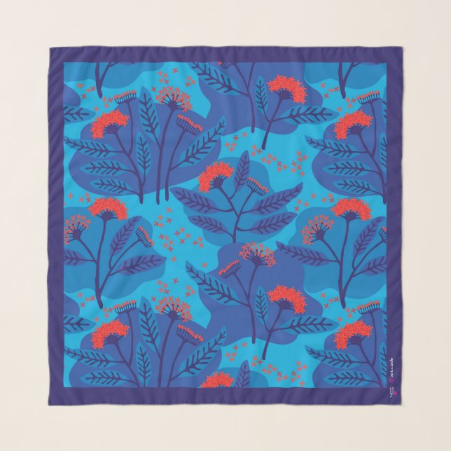 Santan Chiffon Square Scarf (Front)