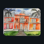 Sant'Ana Palace Azores Ponta Delgalda São Miguel Magnet<br><div class="desc">I hope you like this watercolor art. Check my shop for more!</div>