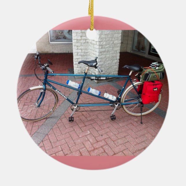 Santana Tantem Bicycle Ceramic Ornament (Back)