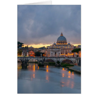 Sant'Angelo bridge Saint Peter Basilica Rome Italy Cards