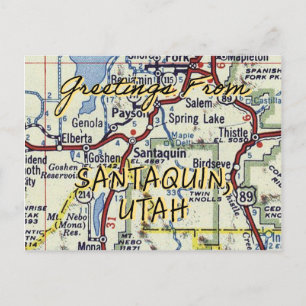 Santaquin Utah Vintage Postcard