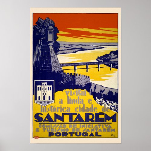 Santarm Portugal Vintage Poster 1931