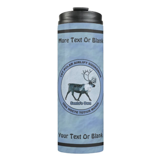Santa's 1st Polar Airlift Sq - Subdued Thermal Tumbler (Front)