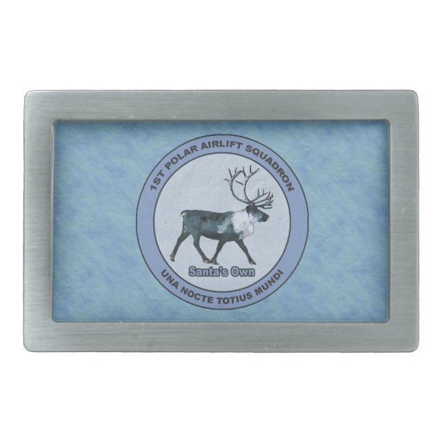 Santa's 1st Polar Airlift Sqdn - Subdued Belt Buckle (Front)
